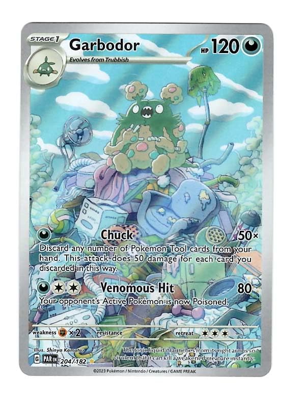 Pokemon - Garbodor 204/182 - Paradox Rift - Illustration Rare - Single Card