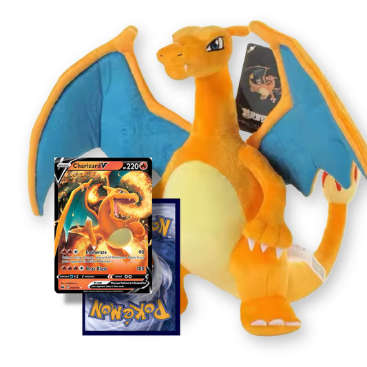 Charizard Pokemon Card and Plush Bundle